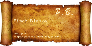 Pisch Bianka névjegykártya